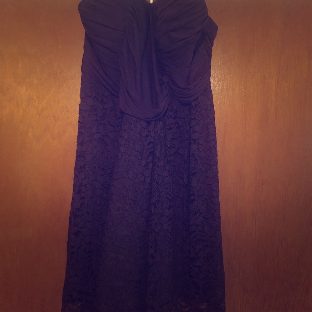 Plum Bridesmaid dress (David’s Bridal color)